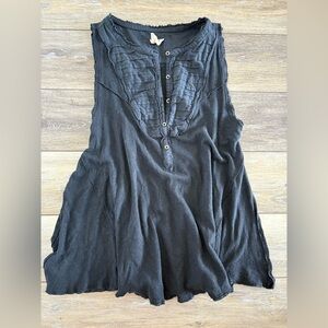 Free People  Textured Sleeveless Blouse
